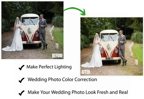 ClippAsia There are Sample photo in this banner simple Wedding Photo Color Correction Service banner 